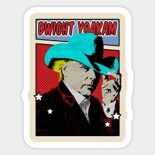 Dwight Yoakam Pop Art Comic Style Sticker